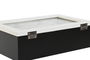 DKD Home Decor Caja de Infusiones Moderno Blanco Negro 15 x 6.5 x 23 cm (2 Unidades) MDF Cristal Metal