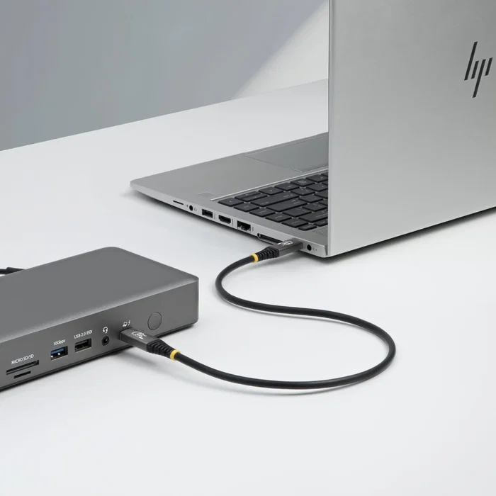 Startech Cable USB4 Gen 4x2 Certificado USB-IF 80 Gbps, 240W, DP 2.1, 8K/120Hz, 50 cm, CC50CM80GUSB4CABLE