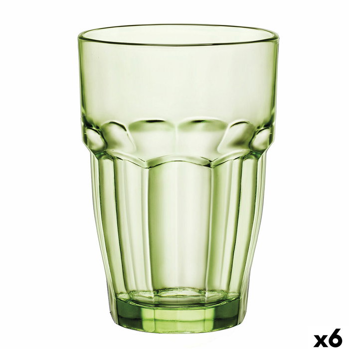 Bormioli Rocco Vaso Alto Vidrio Rock Bar Verde 37 cL (6 Unidades)