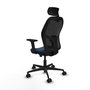 PIQUERAS Y CRESPO Silla de oficina Jorquera con mecanismo Sincro/Traslack, Azul marino y Negro