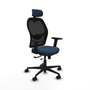 PIQUERAS Y CRESPO Silla de oficina Jorquera con mecanismo Sincro/Traslack, Azul marino y Negro
