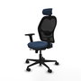 PIQUERAS Y CRESPO Silla de oficina Jorquera con mecanismo Sincro/Traslack, Azul marino y Negro