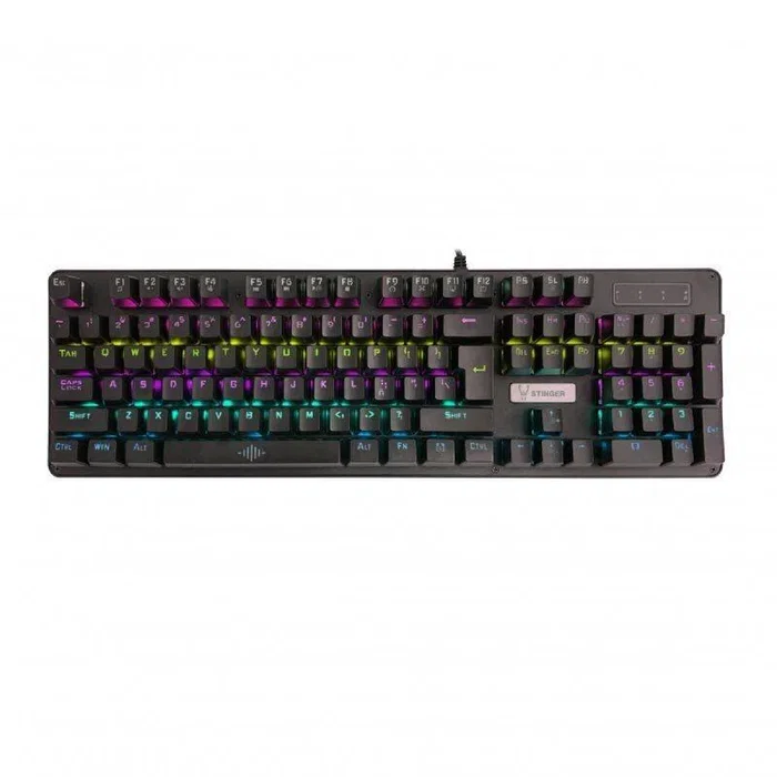 Woxter Teclado Gaming Mecánico Woxter Stinger RX 900 K con Retroiluminación RGB LED, 105 Teclas Layout Español, Anti-Ghosting, para PC y PS4