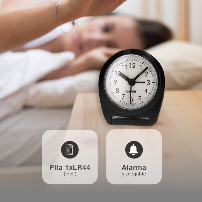 Dovelis Reloj despertador analógico de bolsillo/sobremesa Dovelis Reloj despertador analógico de bolsillo/sobremesa