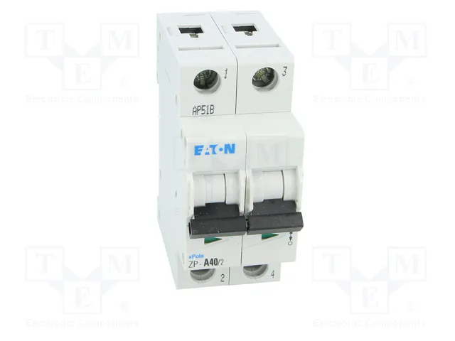EATON ELECTRIC Interruptor de aislamiento ZP-A40/2 de 2 polos, 40A, 400VAC