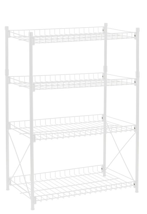 Confortime Estantería 4 Niveles Metal 52 cm x 34 cm x 86 cm (2 Unidades)