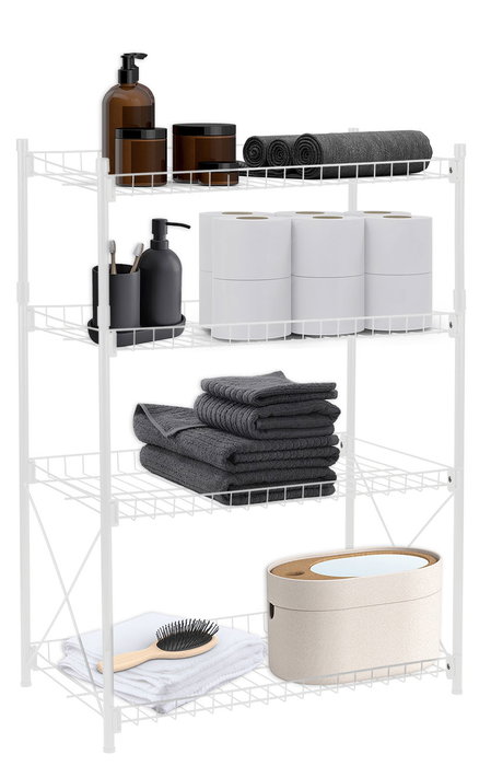 Confortime Estantería 4 Niveles Metal 52 cm x 34 cm x 86 cm (2 Unidades)