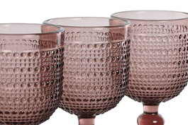DKD Home Decor Copa Basicos Rosa 8 x 15.5 x 8 cm Set de 6 Unidades Cristal