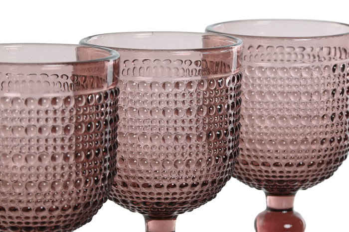 DKD Home Decor Copa Basicos Rosa 8 x 15.5 x 8 cm Set de 6 Unidades Cristal DKD Home Decor Copa Basicos Rosa 8 x 15.5 x 8 cm Set de 6 Unidades Cristal