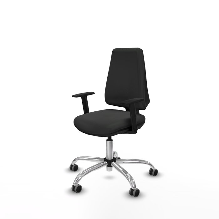 PIQUERAS Y CRESPO Silla de oficina Elche Gris oscuro con base cromada