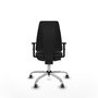 PIQUERAS Y CRESPO Silla de oficina Elche Gris oscuro con base cromada