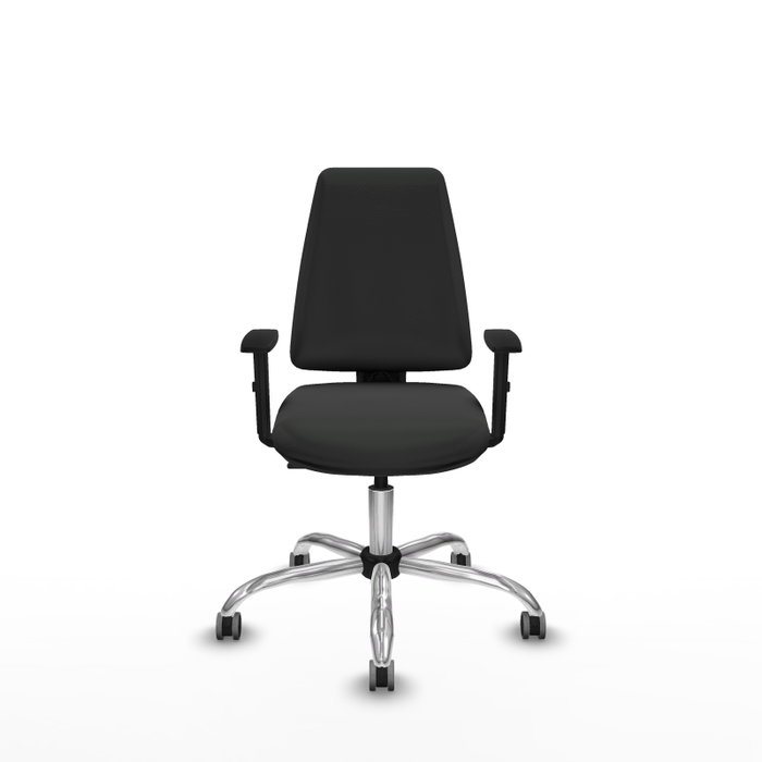 PIQUERAS Y CRESPO Silla de oficina Elche Gris oscuro con base cromada