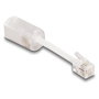 DeLOCK Adaptador de cable telefónico RJ10 macho a RJ10 hembra con cable de conexión 30 mm