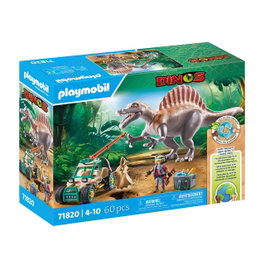 PLAYMOBIL Ataque del Spinosaurus 71820 con Investigador y Vehículo
