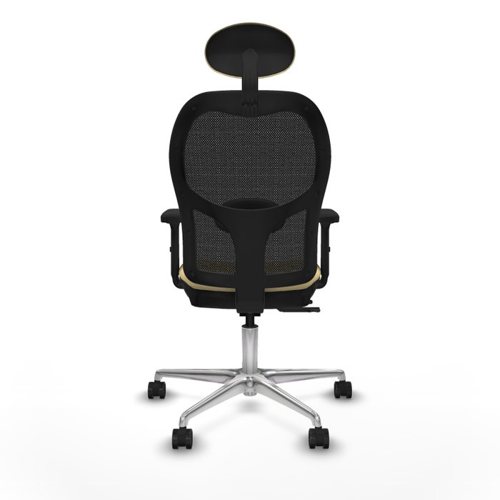PIQUERAS Y CRESPO Silla de oficina Jorquera con mecanismo Sincro/Traslack Crema y Negro