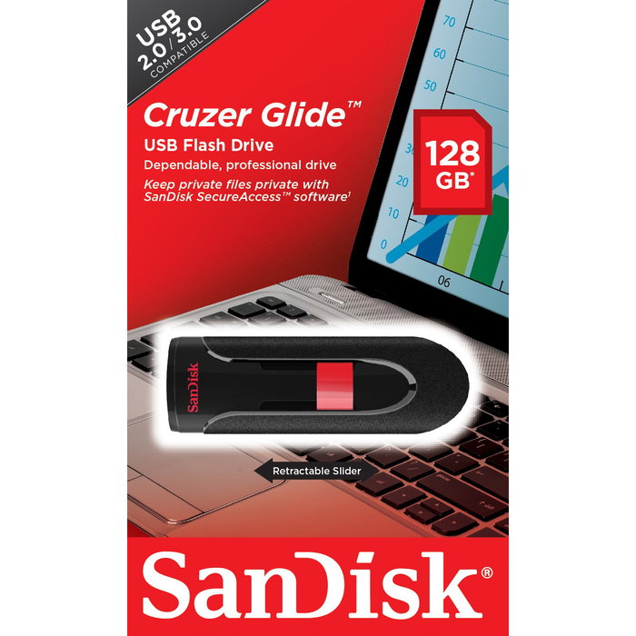 Pendrive sandisk 128gb 2.0 cruzer glide sdcz60-128g-b35 Pendrive sandisk 128gb 2.0 cruzer glide sdcz60-128g-b35