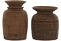 DKD Home Decor Jarrón Unique/Antique Item Home Natural Madera 18 x 29 x 18 cm