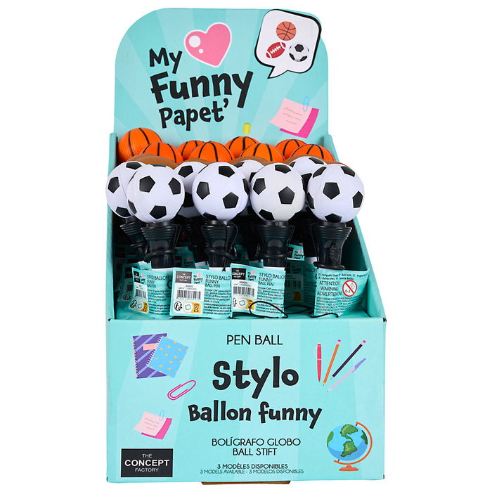 The Concept Factory Bolígrafo Rugby, Fútbol, Baloncesto Colección My Funny Papet