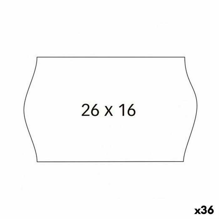 Swing Etiquetas Adhesivas Permanentes 26x16mm Blanco (Set de 36 rollos)