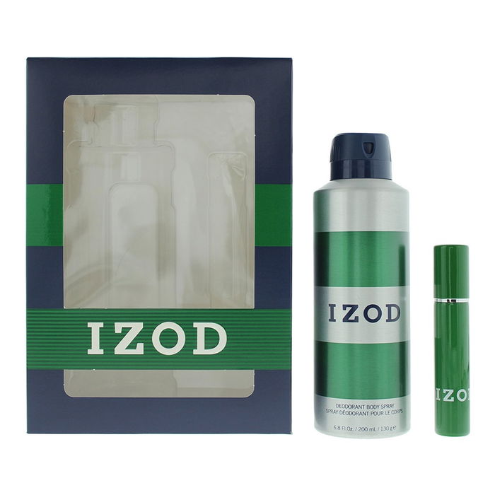 Set Izod: Green, Scented Spray, For Men, 200 ml + Green, Eau De Toilette, For Men, 15 ml