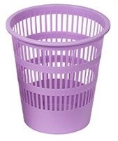 Papelera Plastico Rejilla Faibo 12 L Violeta Pastel