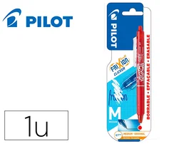 Pilot Frixion Clicker Bolígrafo Borrable Punta Media 0,7 mm Tinta Gel Rojo en Blister