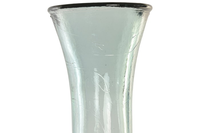 DKD Home Decor Jarrón de Cristal Reciclado Artesanal Transparente 30x30x100 cm