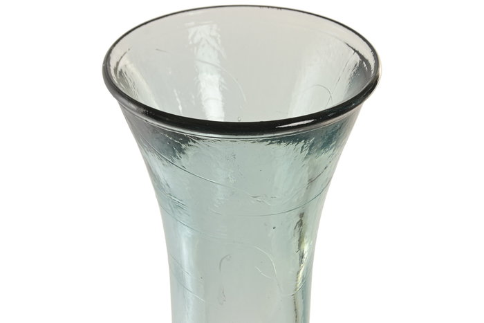 DKD Home Decor Jarrón de Cristal Reciclado Artesanal Transparente 30x30x100 cm