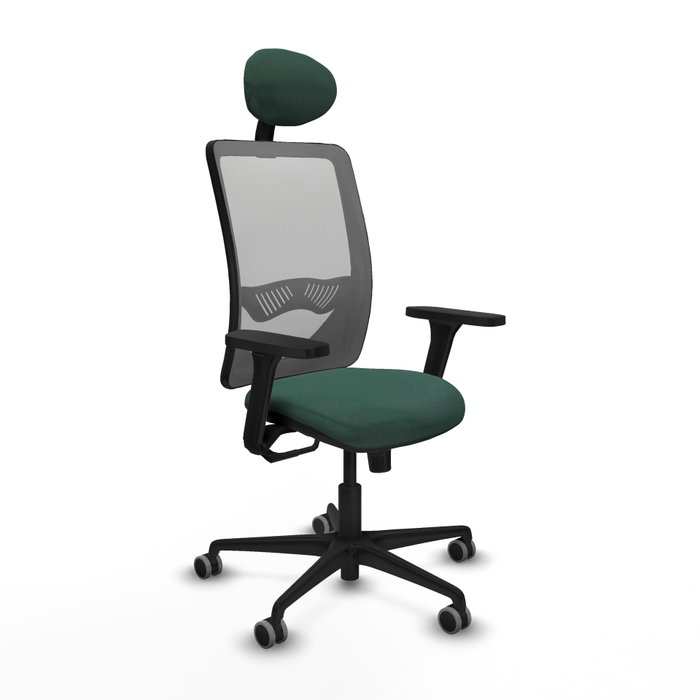 PIQUERAS Y CRESPO Silla de oficina Zulema con mecanismo Sincro, Verde botella y Gris PIQUERAS Y CRESPO Silla de oficina Zulema con mecanismo Sincro, Verde botella y Gris