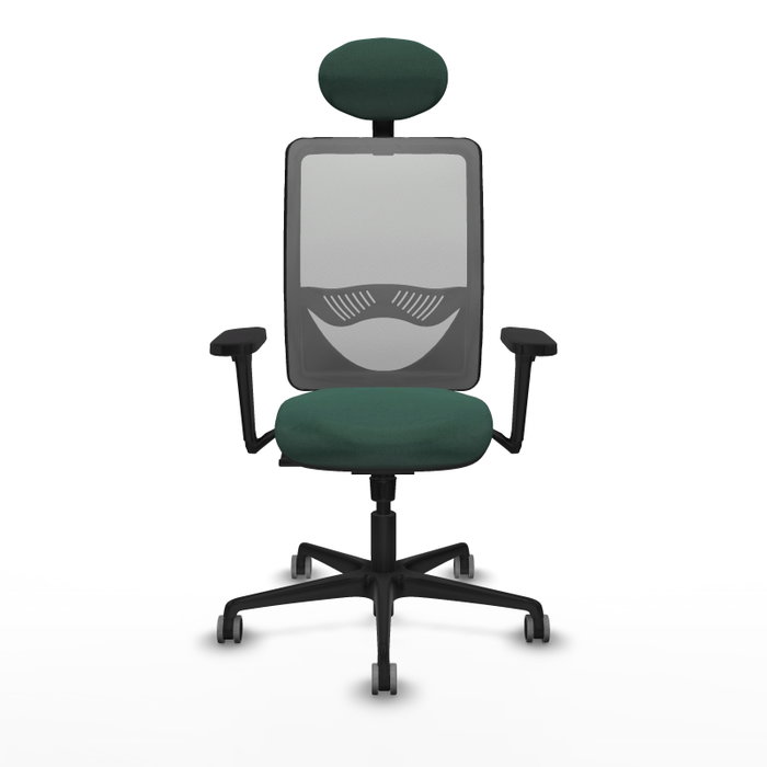 PIQUERAS Y CRESPO Silla de oficina Zulema con mecanismo Sincro, Verde botella y Gris PIQUERAS Y CRESPO Silla de oficina Zulema con mecanismo Sincro, Verde botella y Gris