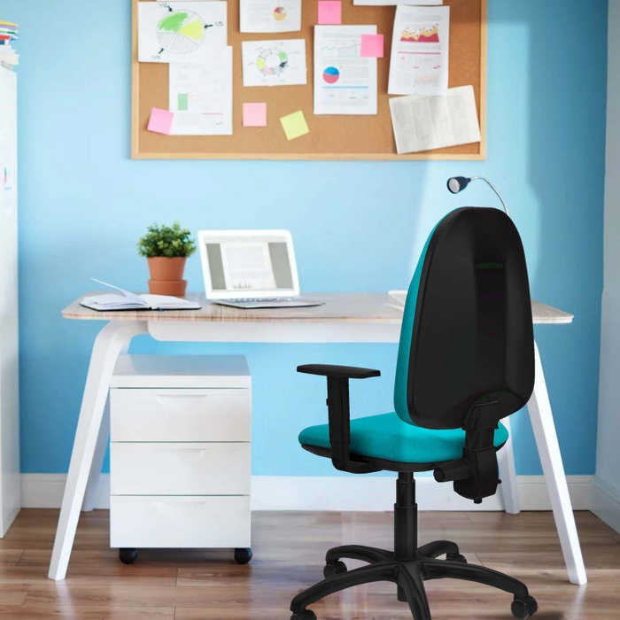 PIQUERAS Y CRESPO Silla de oficina Algarra Turquesa con Brazos 1D PIQUERAS Y CRESPO Silla de oficina Algarra Turquesa con Brazos 1D