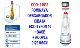 FOMINAYA Descargador WC Cisterna Baja ECOTYFON10+BAS+ACO