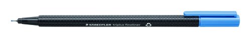 Rotulador Fibra Staedtler 334 Triplus Fineliner Azul Cielo (Set de 10) Rotulador Fibra Staedtler 334 Triplus Fineliner Azul Cielo (Set de 10)