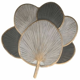DKD Home Decor Decoración de Pared MDF 121x121 Dorado y Gris