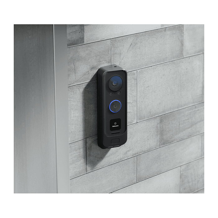 Ubiquiti UVC-G4 Doorbell Pro PoE-Kit, Timbre Videoportero IP 5MP con Visión Nocturna y Audio, Resolución 1600x1200, IPX4, Aluminio, para Montaje en Pared, Incluye Tornillos