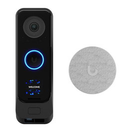 Ubiquiti UVC-G4 Doorbell Pro PoE-Kit, Timbre Videoportero IP 5MP con Visión Nocturna y Audio, Resolución 1600x1200, IPX4, Aluminio, para Montaje en Pared, Incluye Tornillos