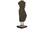 DKD Home Decor Figura de Guerrero Javanés en Cemento Gris Oscuro