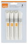 NOBO Pack de 4 Rotuladores para Pizarra de Cristal Blanco con Punta Cónica de 3 mm