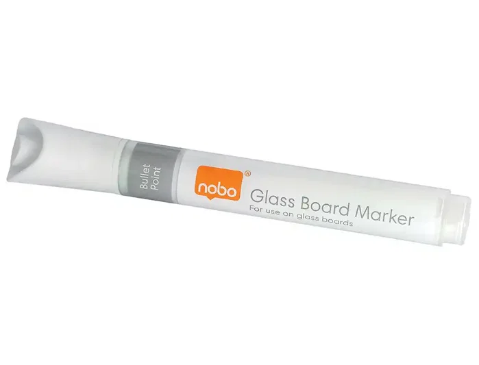 NOBO Pack de 4 Rotuladores para Pizarra de Cristal Blanco con Punta Cónica de 3 mm NOBO Pack de 4 Rotuladores para Pizarra de Cristal Blanco con Punta Cónica de 3 mm