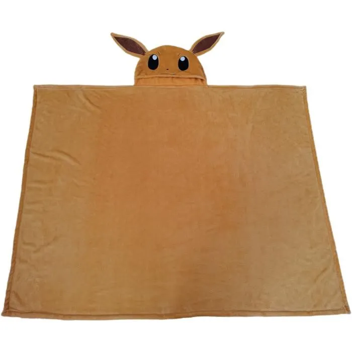 Pokemon POK3700891709989 Manta Polar con Capucha 3D Eevee 120 x 150 cm