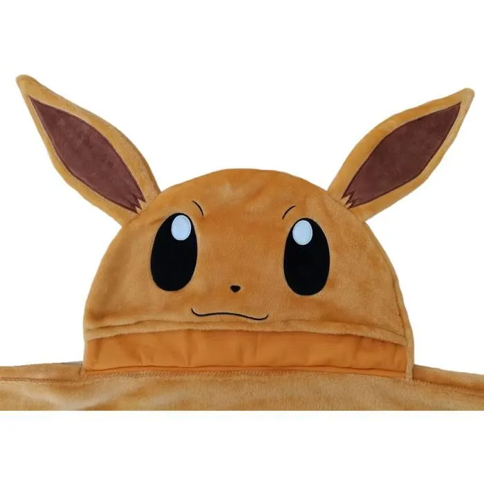 Pokemon POK3700891709989 Manta Polar con Capucha 3D Eevee 120 x 150 cm