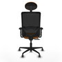 PIQUERAS Y CRESPO Silla de oficina Zulema Naranja y Negro