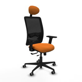 PIQUERAS Y CRESPO Silla de oficina Zulema Naranja y Negro