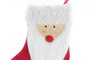 DKD Home Decor Decoración Colgante Navidad Tradicional, Calcetín de Fieltro, Rojo y Blanco, 1 x 16 x 20 cm (12 Unidades)