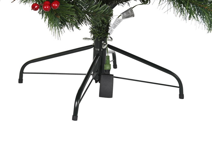 DKD Home Decor Árbol de Navidad LED PVC 135x135x225 cm Verde con 450 LEDs