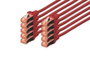 Digitus Cable de conexión CAT 6 S/FTP 2m Rojo (Pack de 10)