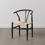Silla Negro-Natural Metal Salón 54 X 53 X 75 cm (Set de 2)