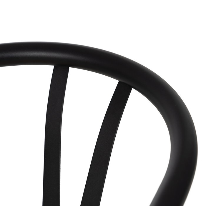 Silla Negro-Natural Metal Salón 54 X 53 X 75 cm (Set de 2)