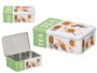 KINVARA Caja de Hojalata Relieve Té Estampado