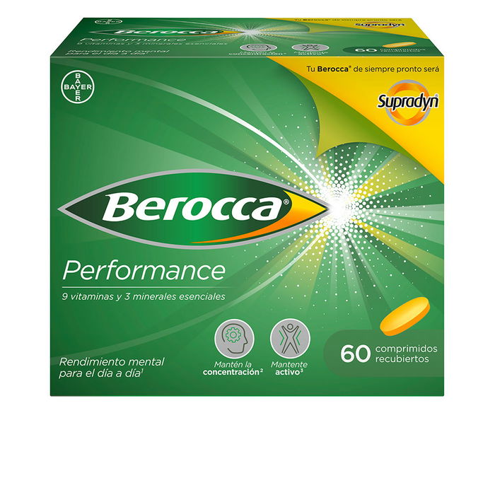 Berocca PERFORMANCE Comprimidos 60 unidades - Complejo de Vitaminas B, C, Magnesio y Zinc para el Rendimiento Físico y Mental, Reduce el Cansancio Berocca PERFORMANCE Comprimidos 60 unidades - Complejo de Vitaminas B, C, Magnesio y Zinc para el Rendimiento Físico y Mental, Reduce el Cansancio